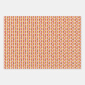 ファンキーレトロオリーブカスタムビーズ色パターン ラッピングペーパーシート (正面3)