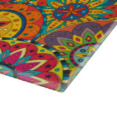 ファンキーレトロカラフルマンダラパターン カッティングボード (角)