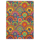 ファンキーレトロカラフルマンダラパターン クリップボード (裏面)