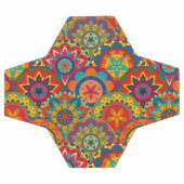 ファンキーレトロカラフルマンダラパターン サッカーボール (フラット)