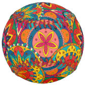 ファンキーレトロカラフルマンダラパターン ソフトボール (正面)