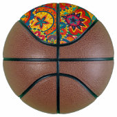 ファンキーレトロカラフルマンダラパターン バスケットボール (右)