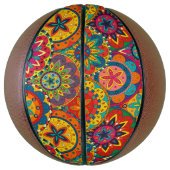 ファンキーレトロカラフルマンダラパターン バスケットボール (縦)