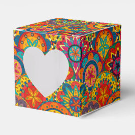 ファンキーレトロカラフルマンダラパターン フェイバーボックス