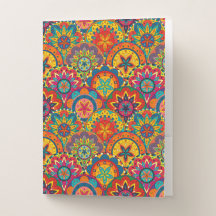 ファンキーレトロカラフルマンダラパターン