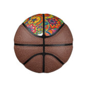 ファンキーレトロカラフルマンダラパターン ミニバスケットボール (右)