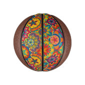 ファンキーレトロカラフルマンダラパターン ミニバスケットボール (縦)