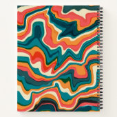 ファンキーレトロカラフルマーブルアートスワールエブ ノートブック (裏面)