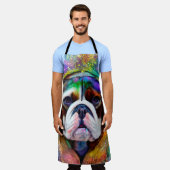 ファンキーレトロブルドッグ装着用ヘッドホン エプロン (着用した状態)