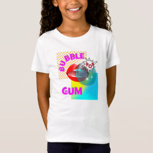 ファンキーレトロポップ・アートのバブルガムの唇 Tシャツ
