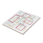 ファンキーレトロミッドセンチュリーモダンスクエアセラミックティル タイル (側面)