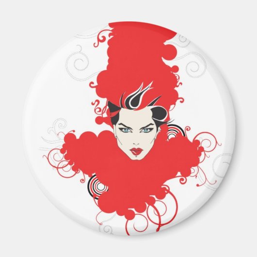 ファンキーレトロ冷蔵庫用マグネット マグネット (正面)