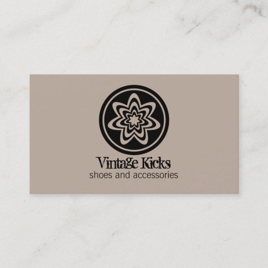 ファンキーレトロ開花名刺、ラテ 名刺 (正面)