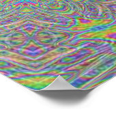 ファンキーレトロ60sスタイル万華鏡のように千変万化するパターンポスター ポスター (角)