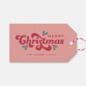 ファンキーレトロ70sホリーすてきクリスマス ギフトタグ (正面(横))