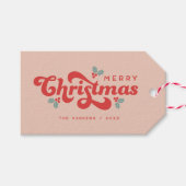 ファンキーレトロ70sホリーすてきクリスマス ギフトタグ (正面(横))