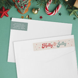 ファンキーレトロ70sホリーすてきクリスマス ラップアラウンドラベル