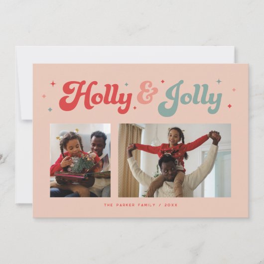 ファンキーレトロ70sメリークリスマスフォト シーズンカード (正面)