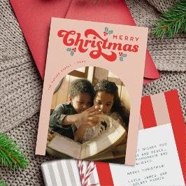 ファンキーレトロ70sメリークリスマスフォト シーズンカード