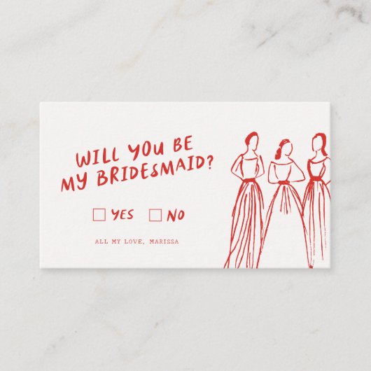 ファンキーレトロ | 私の花嫁の提案か エンクロージャーカード (正面)