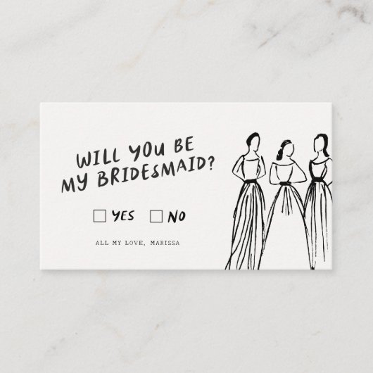 ファンキーレトロ | 私の花嫁の提案か エンクロージャーカード (正面)