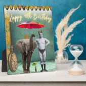 ファンキーヴィンテージストロングマン40歳の誕生日 フォトプラーク (側面)