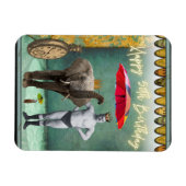 ファンキーヴィンテージストロングマン50誕生日 マグネット (横)