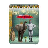 ファンキーヴィンテージストロングマン50誕生日 マグネット (縦)