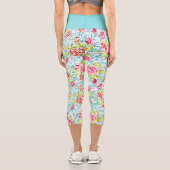 ファンキー夏の色絵を描(ばちゃばちゃ)跳ねる カプリレギンス (裏面)