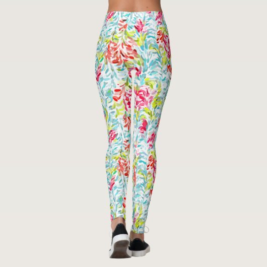 ファンキー夏の色絵を描(ばちゃばちゃ)跳ねる レギンス (裏面)