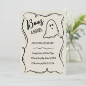 ファンキー幽霊大人ハローウィンパーティ招待状 招待状 (スタンド正面)