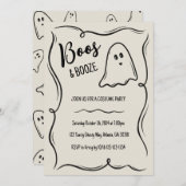 ファンキー幽霊大人ハローウィンパーティ招待状 招待状 (正面/裏面)