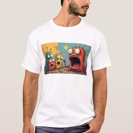 ファンキー怪獣 大阪モンスターアートで喜びと笑顔を Tシャツ (正面)