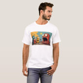 ファンキー怪獣 大阪モンスターアートで喜びと笑顔を Tシャツ (正面フル)