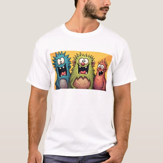 ファンキー怪獣 大阪モンスターアートで喜びと笑顔を Tシャツ (正面)