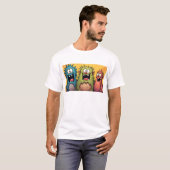ファンキー怪獣 大阪モンスターアートで喜びと笑顔を Tシャツ (正面フル)