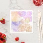 ファンキー抽象芸術の夏の紫色の黄色 スタンダードカクテルナプキン (インサイチュ)