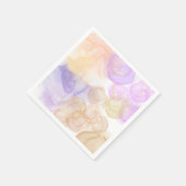 ファンキー抽象芸術の夏の紫色の黄色 スタンダードカクテルナプキン (角)