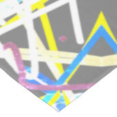 ファンキー抽象芸術アートブルーグレーイエロー テーブルクロス (アングル)