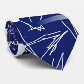 ファンキー抽象芸術アートホワイトパターンタイ ネクタイ (ロール)