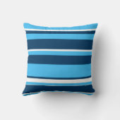 ファンキー抽象芸術アートライトダークブルーホワイト クッション (裏面)