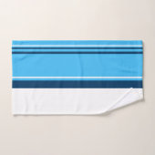 ファンキー抽象芸術アートライトダークブルーホワイト バスタオルセット (ハンドタオル)