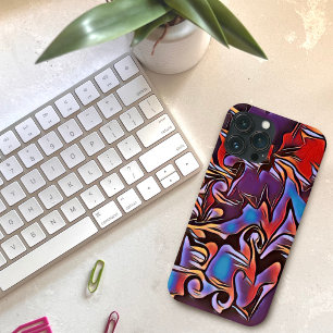 ファンキー抽象芸術インスピリカラフルティモダン。 iPhone 13 PRO MAXケース