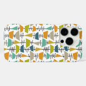 ファンキー抽象芸術カラフルシェイプレトロミッドセンチュリー Case-Mate iPhoneケース (裏面 (横))