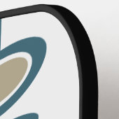 ファンキー抽象芸術サークルミッドセンチュリーモダンレトロ ピックルボールラケット (左詳細)