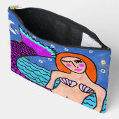 ファンキー抽象芸術デジタ絵を描ル アクセサリーポーチ (見開き)