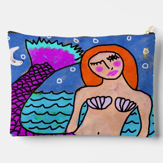 ファンキー抽象芸術デジタ絵を描ル アクセサリーポーチ (裏面)