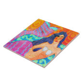 ファンキー抽象芸術デジタ絵を描ル タイル (側面)