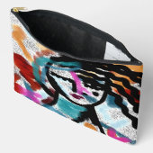 ファンキー抽象芸術デジ絵画タル アクセサリーポーチ (見開き)