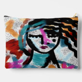 ファンキー抽象芸術デジ絵画タル アクセサリーポーチ (裏面)